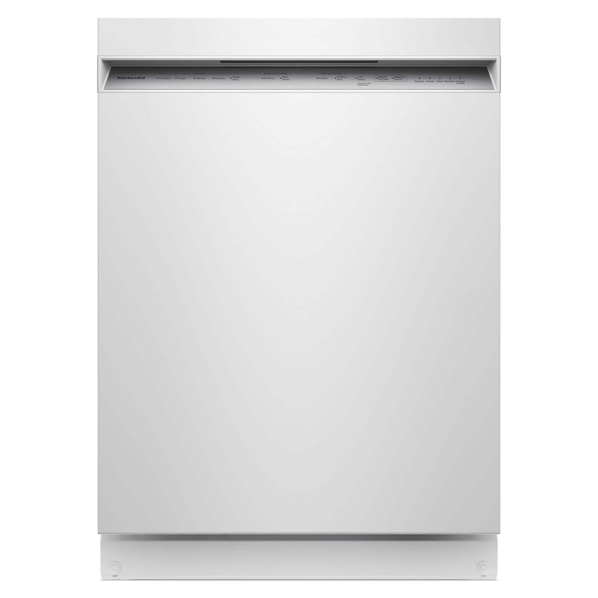 KitchenAid - 24 inch Front Control Built-In Stainless Steel Tub Dishwasher with Third Level Utensil Rack and 47 dBA - White