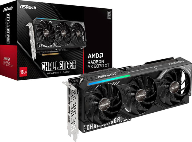ASRock ASRock 3 CHALLENGER CRLSO - CHR AMD RADEON RX 9070 XT 16GB GRAPHICS CARD