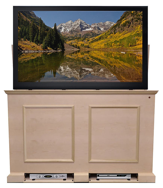 Front. Touchstone Home Products - The Grand Elevate by Touchstone - Smart Motorized TV Lift Cabinet for Flat Screen TVs up to 65 Inches - Unfinished.