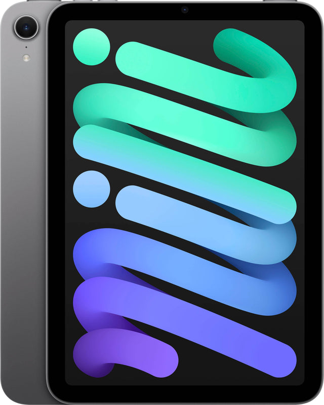 Front. Apple - Geek Squad Certified Refurbished iPad mini (A17 Pro chip) - Built for Apple Intelligence - Wi-Fi 256GB - Space Gray.