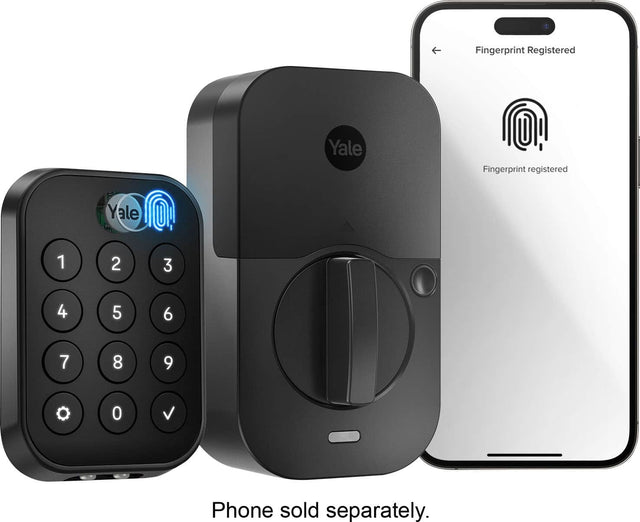 Fingerprint Registered Yale O Phone sold separately.