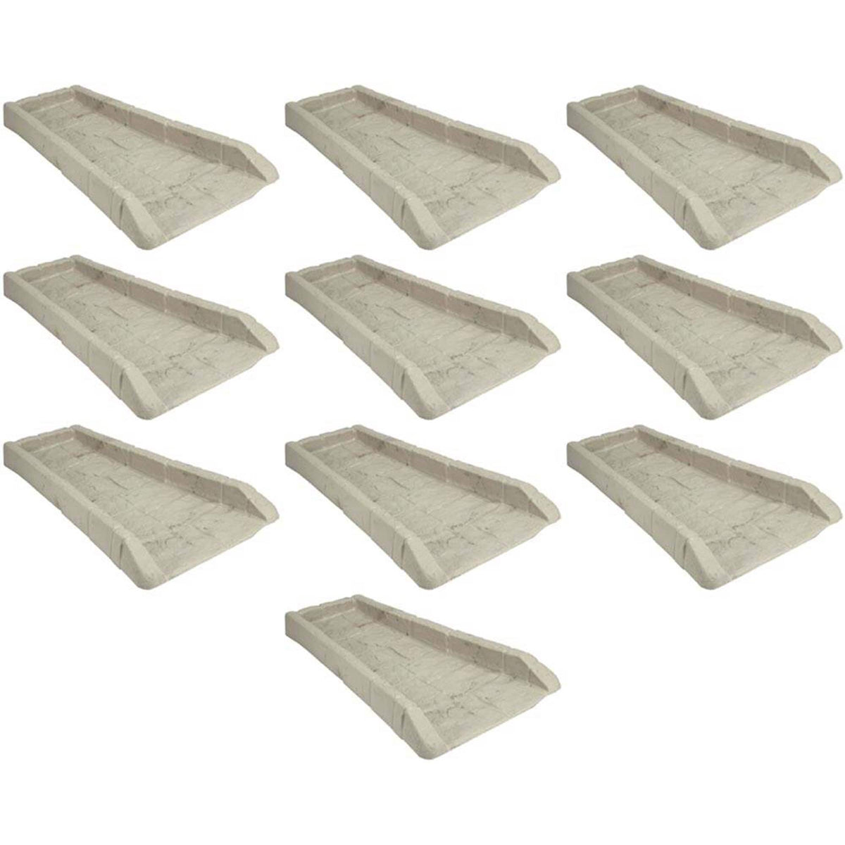 Suncast - SB24 Decorative Rain Gutter Downspout Splash Block, 10 Pack, Light Taupe
