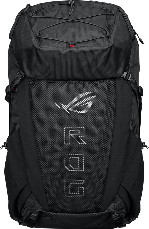 ASUS - ROG Archer ErgoAir 40L Lightweight Modular Gaming Backpack with 18" Laptop Compartment and Waterproof Rain Cover - Black