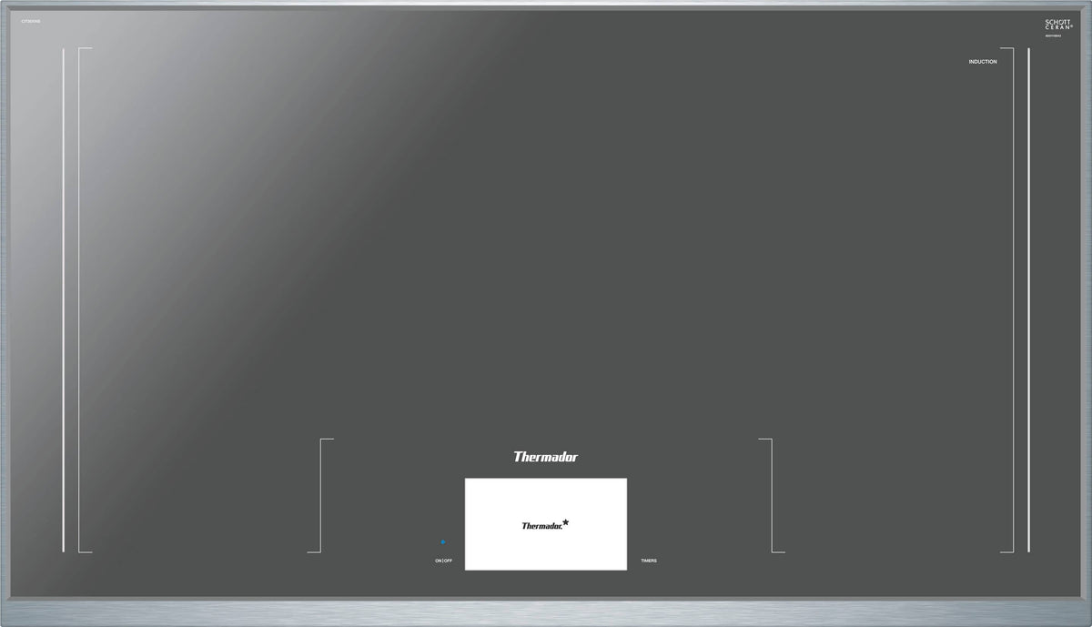 Thermador - Freedom Series 36" Built-In Electric Induction Cooktop with 6 elements, Wifi and Frame - Dark Gray
