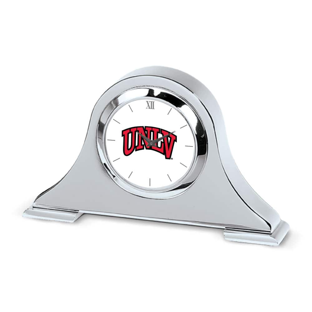 Jardine - UNLV Rebels Logo Napoleon Desk Clock - Silver