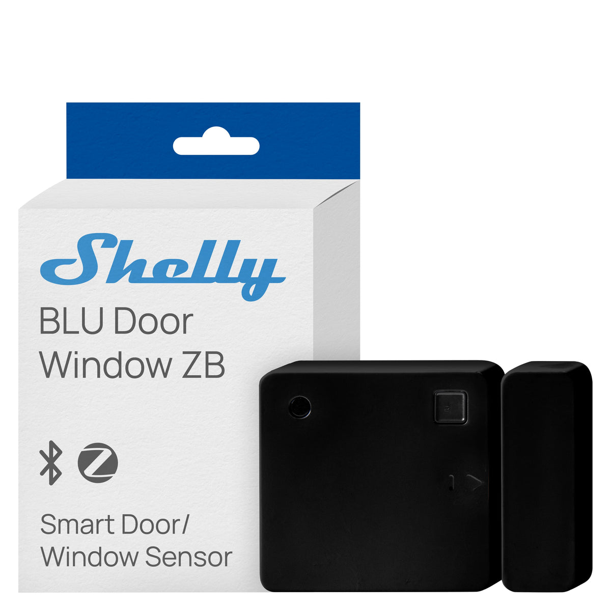 Shelly - BLU Door/Window ZB Smart Door & Window Sensor with Bluetooth 5.0, Zigbee 3.0, Tilt & Light Detection - Black