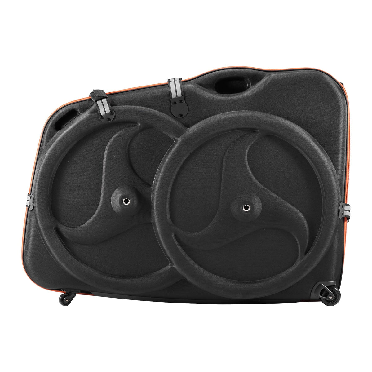 VEVOR - Bike Travel Case, Bicycle Travel Bag with EVA Hard Shell, Quick-Release Buckle, Dual Zipper, TSA Lock and Wheels - Black
