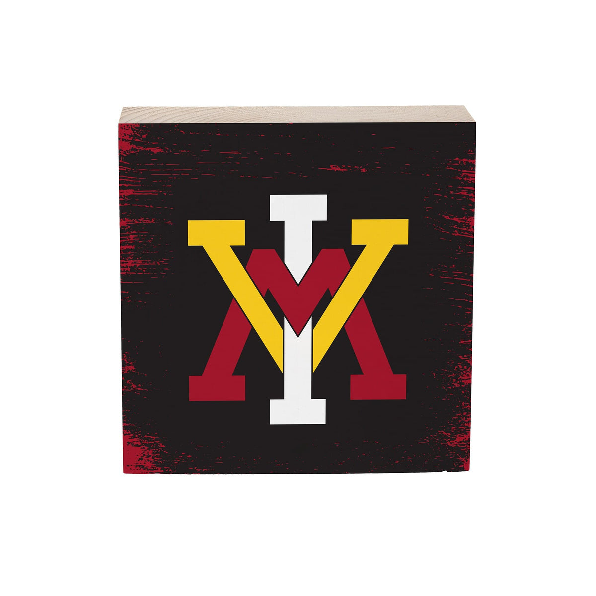 Evergreen Enterprises - Virginia Military Institute Keydets 6" Square Fan Chant Wood Block Shelf Sign - Multicolor