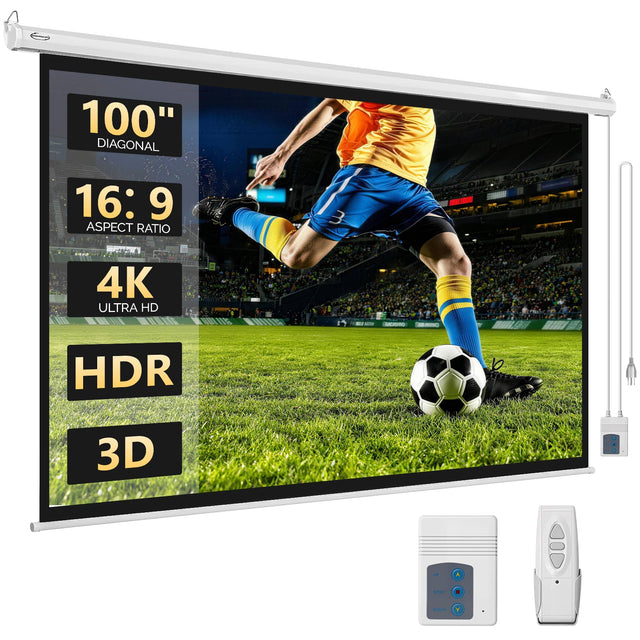 100" DIAGONAL  
16:9 ASPECT RATIO  
4K ULTRA HD  
HDR  
3D