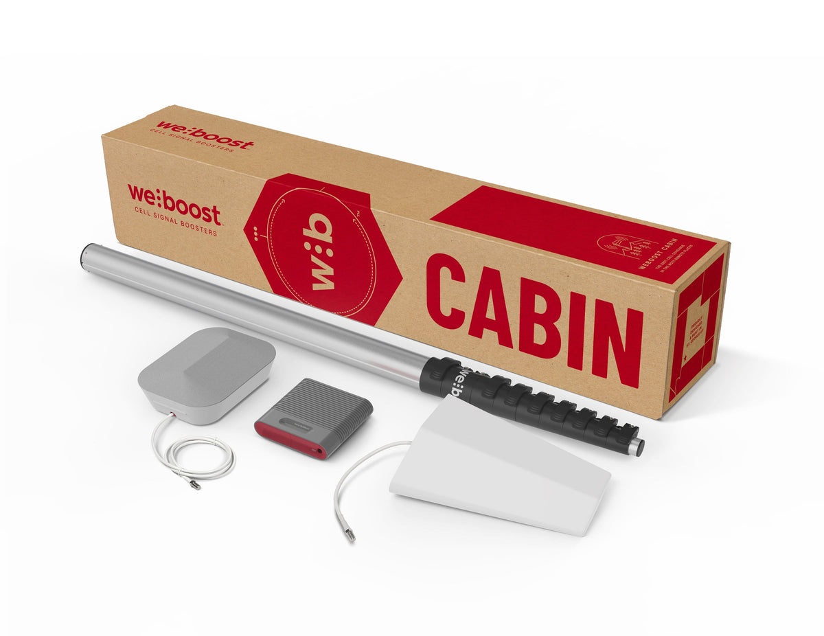 weBoost - Cabin – Cell Phone Signal Booster | Boosts 4G LTE & 5G | Supports All U.S. Carriers| Made in The U.S - Gray