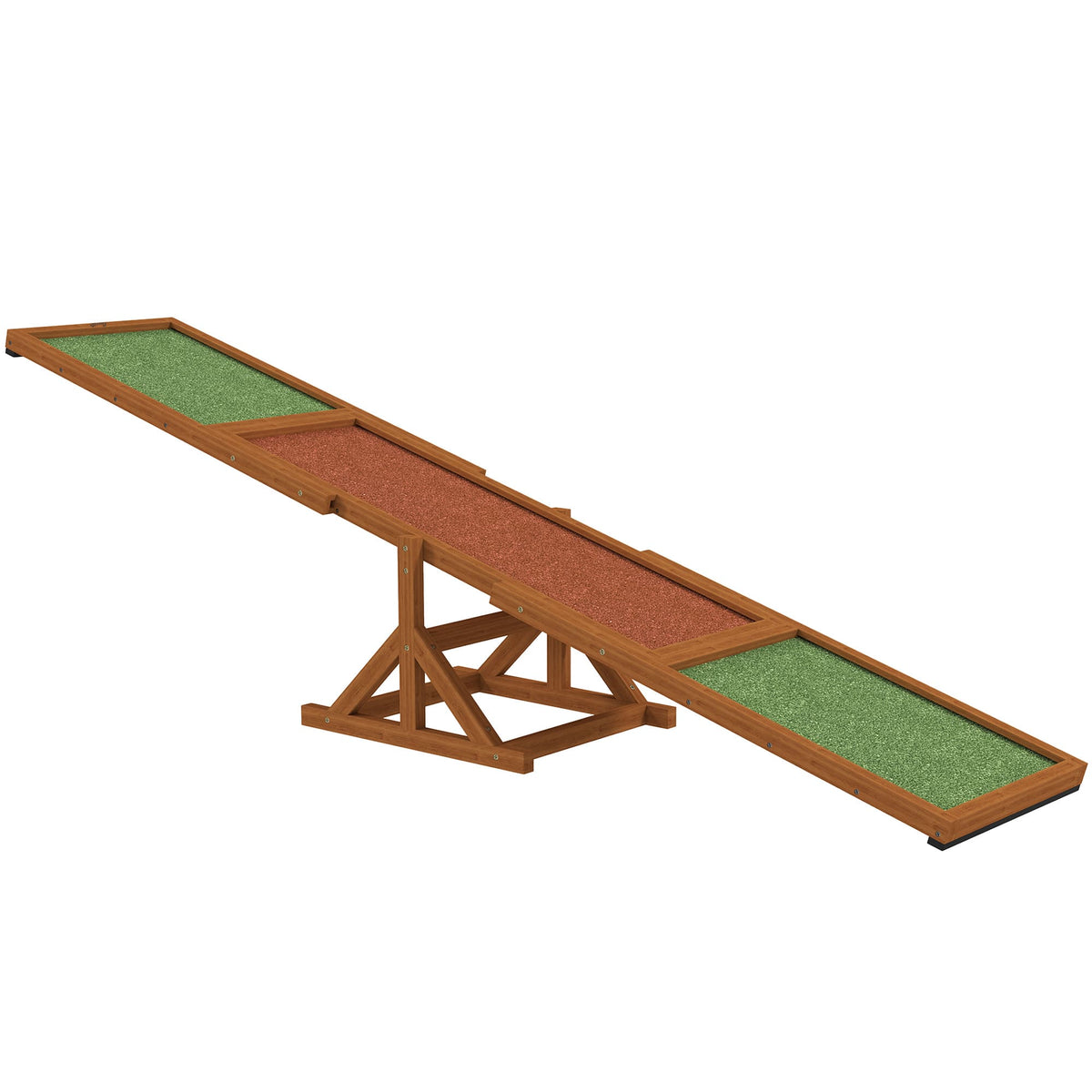 Pawhut - Wooden Dog Agility Seesaw, Training Exercise, Platform Equipment, Weather Resistant, 83" L x 16" W x 14" H - Orange