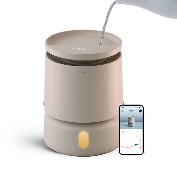 Blueair - Smart Dreamwell Evaporative Humidifier, 1-Gallon Tank, Mist & Mold Free, 596 sq ft - Beige