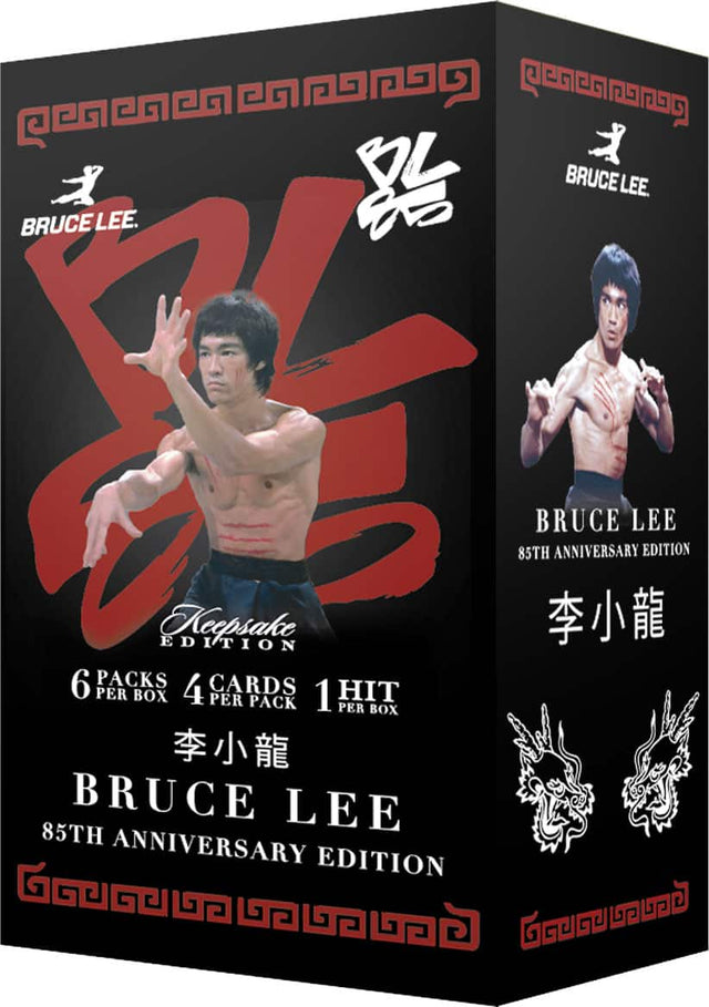 BRUCE LEE. BRUCE LEE. Keepsake 85TH BRUCE LEE ANNIVERSARY EDITION 6 PACKS 4 CARDS PER BOX PER PACK 1 HIT PER BOX BRUCE LEE 85TH ANNIVERSARY EDITION