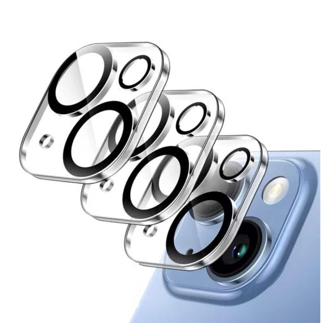 Front. Qixxronics - 3 Pack for iPhone 15 Plus Camera Lens Protector Tempered Glass Compatible with iPhone 15 Plus [3-Pack] - Clear.