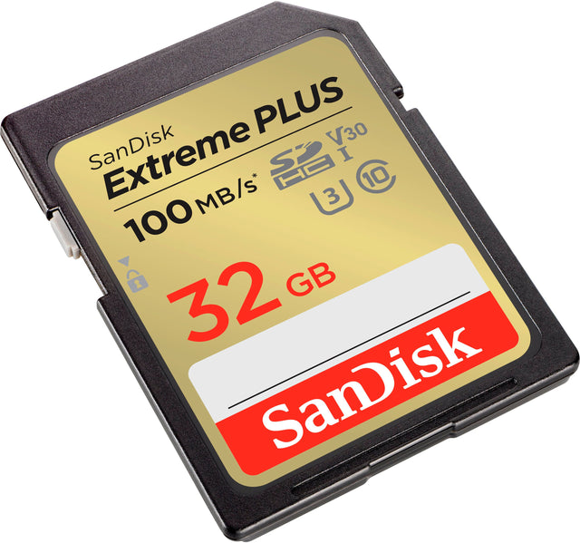 Front. SanDisk - Extreme PLUS 32GB SDHC UHS-I Memory Card.