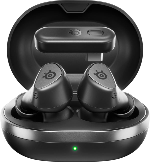 SteelSeries - Arctis GameBuds True Wireless In-Ear Gaming Earbuds with 2.4GHz/Bluetooth for PS5/PS4, PC, Switch and Switch 2 - Black
