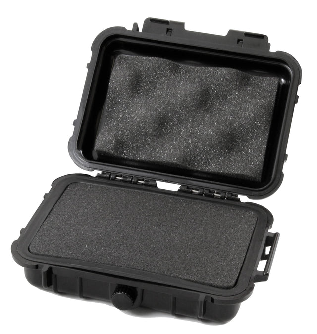 Front. CASEMATIX - Waterproof Carrying Case for Garmin Varia RearVue 820 Bike Radar Tail Light – Travel Case with Customizable Foam - Black.