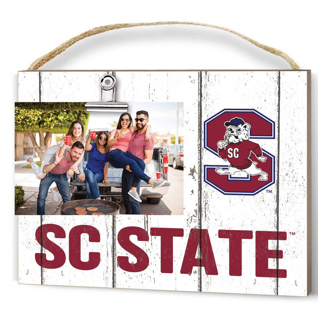 Front. Jardine - South Carolina State Bulldogs 8" x 10" Weathered Clip It Frame - White.