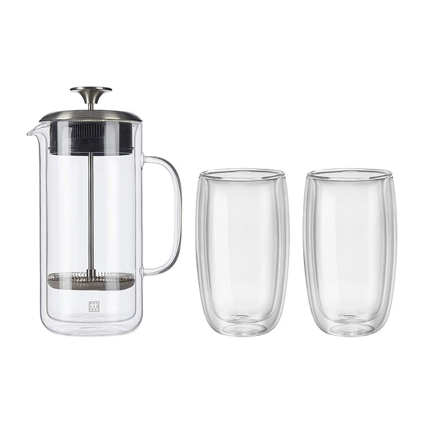 ZWILLING - Sorrento Double Wall French Press and Latte Glass