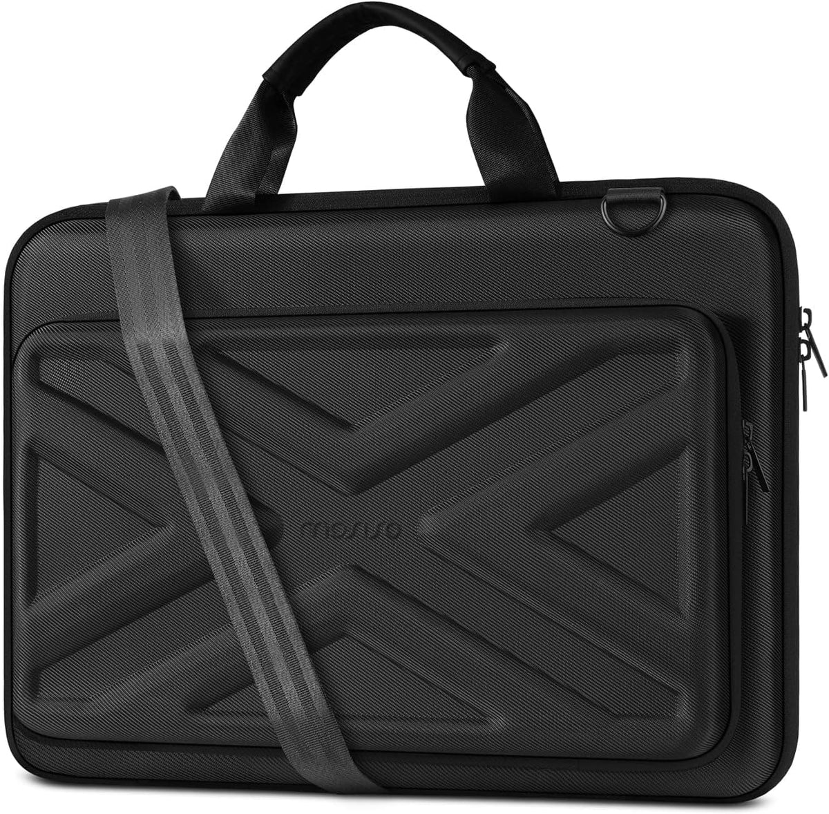 mosiso - Hard Shell Laptop Case for 17-17.3 inch HP Dell Lenovo Asus Acer, Waterproof Laptop Bag with Shoulder Strap - Black