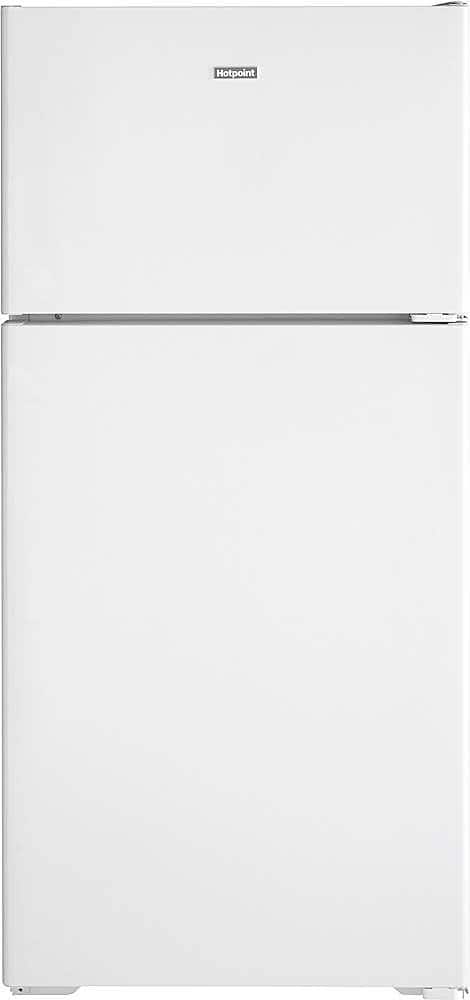 Front. Hotpoint - 15.6 Cu. Ft. Top-Freezer Refrigerator - White.