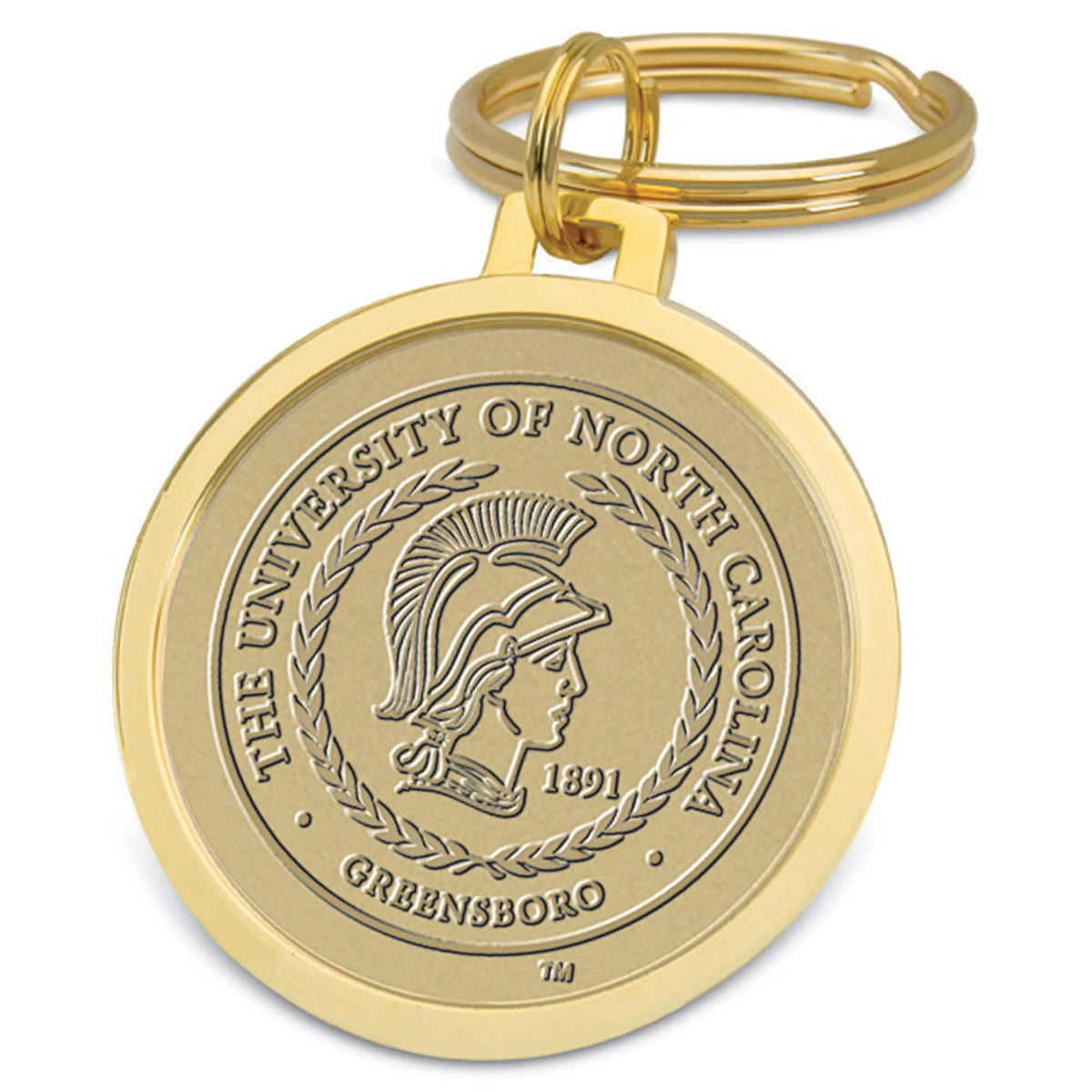 Jardine - UNCG Spartans Team Logo Split-Wire Key Ring - Gold