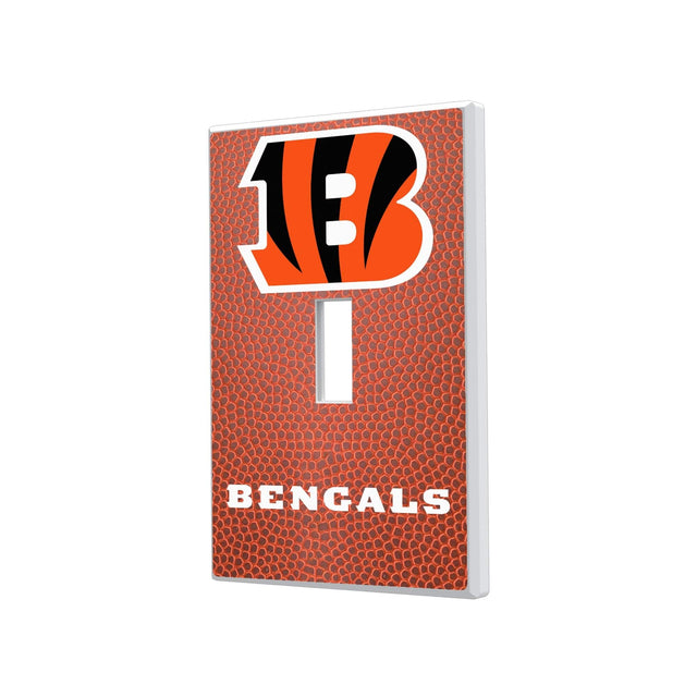 Front. Keyscaper - Cincinnati Bengals Football Design Single Toggle Light Switch Plate - Multicolor.