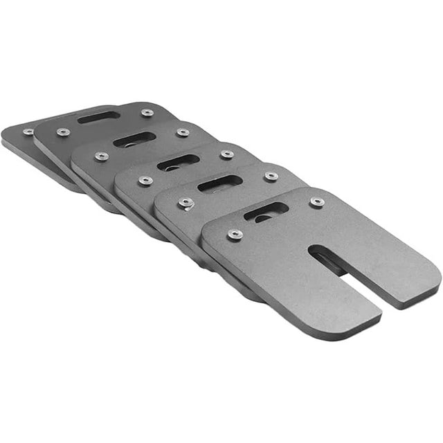 Front. Loheer - Loheer Adjustable Dumbbell Plates 5 lb Cast Iron Square Weights Set for Home Gym - Black.