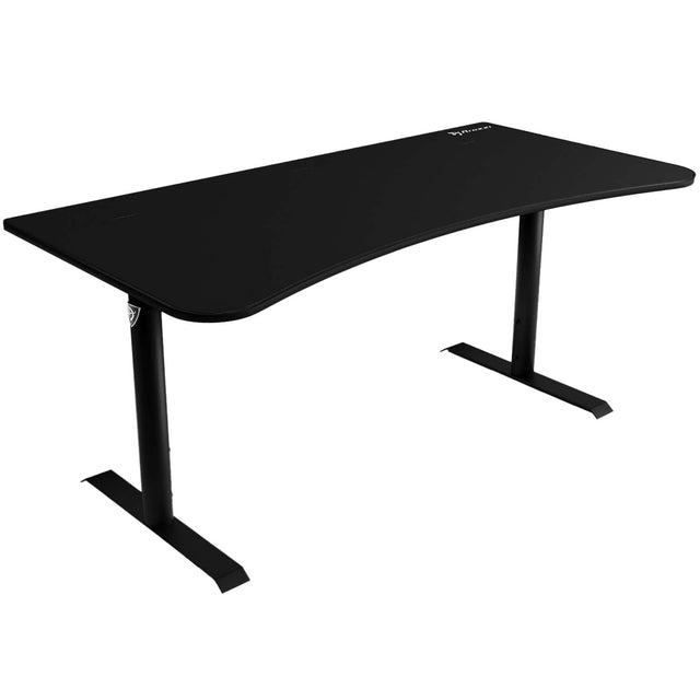 Front. Arozzi - Arena Ultrawide Curved Gaming Desk - Pure Black.