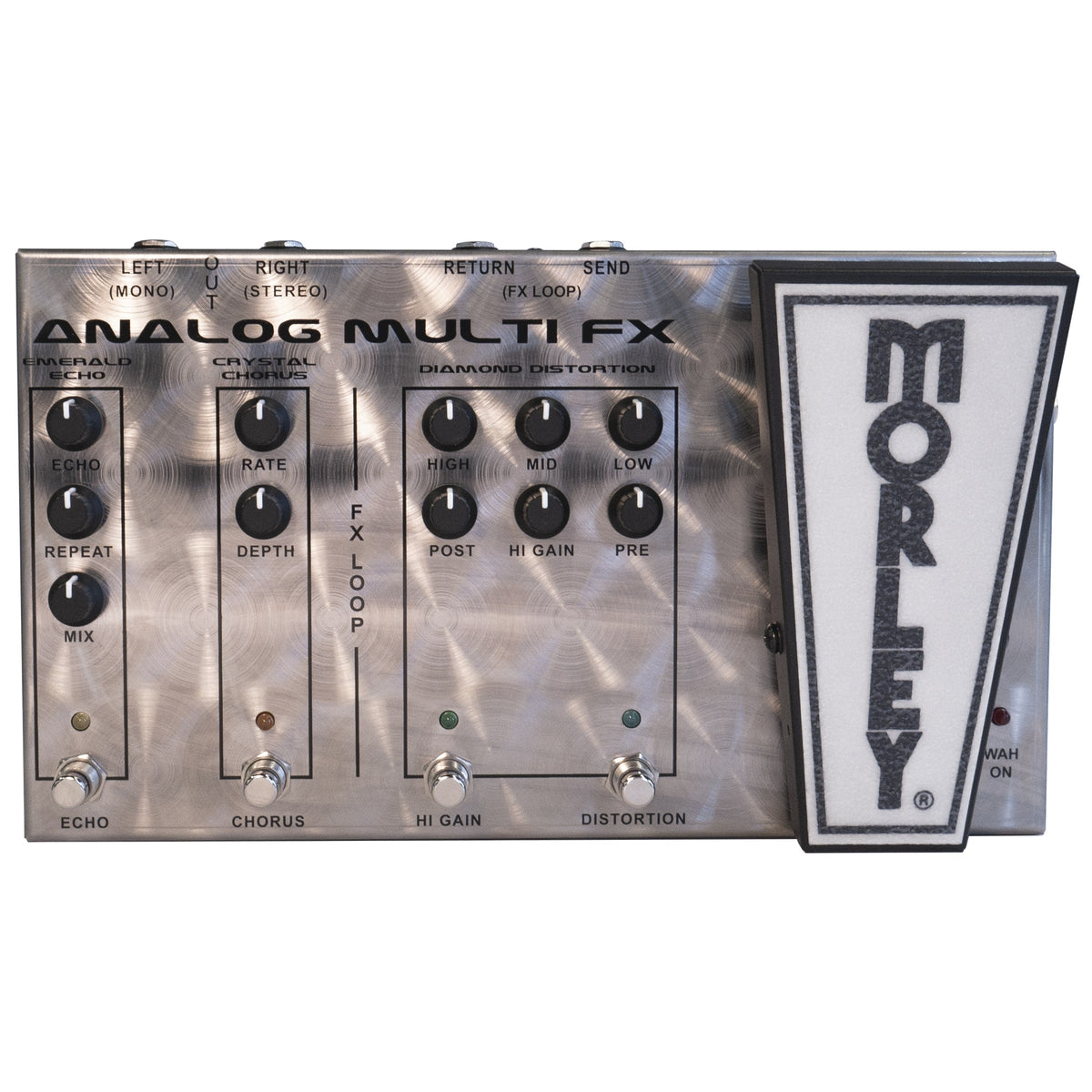 Morley - Analog Multi FX Guitar Pedal with Wah Distortion Chorus Echo and Effects Loop