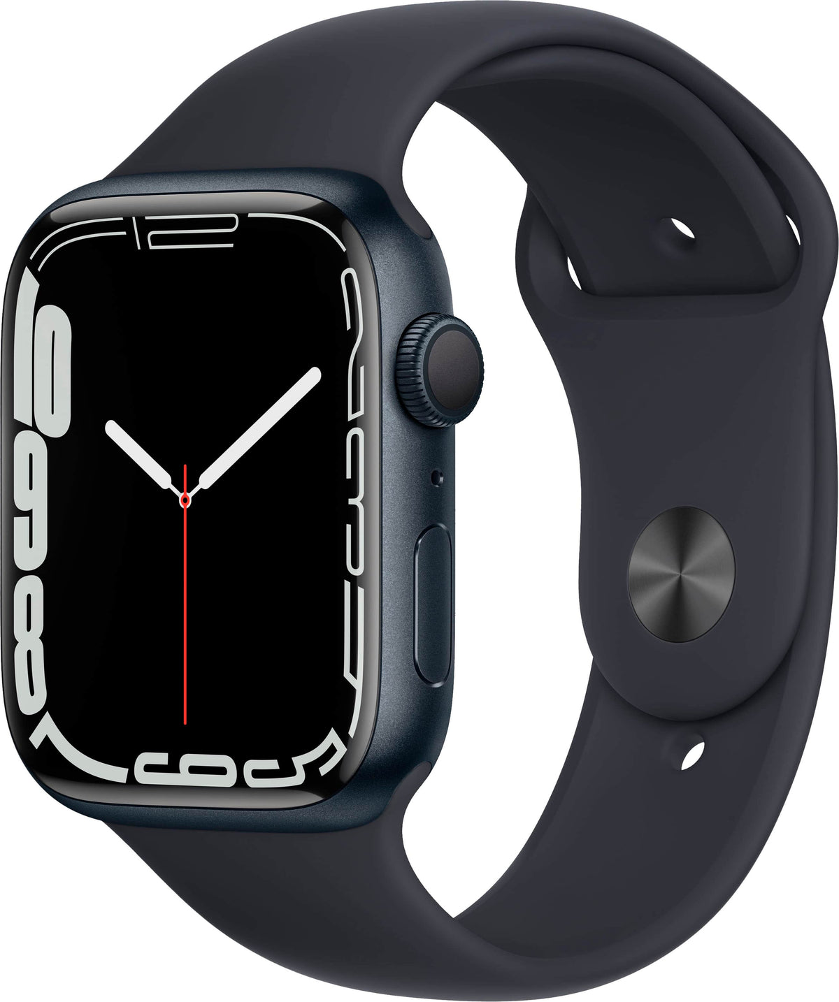 Apple Geek Squad Certified Refurbished Watch Series 7 (GPS) 45mm  Aluminum Case with Midnight Sport Band - Midnight - (2021)