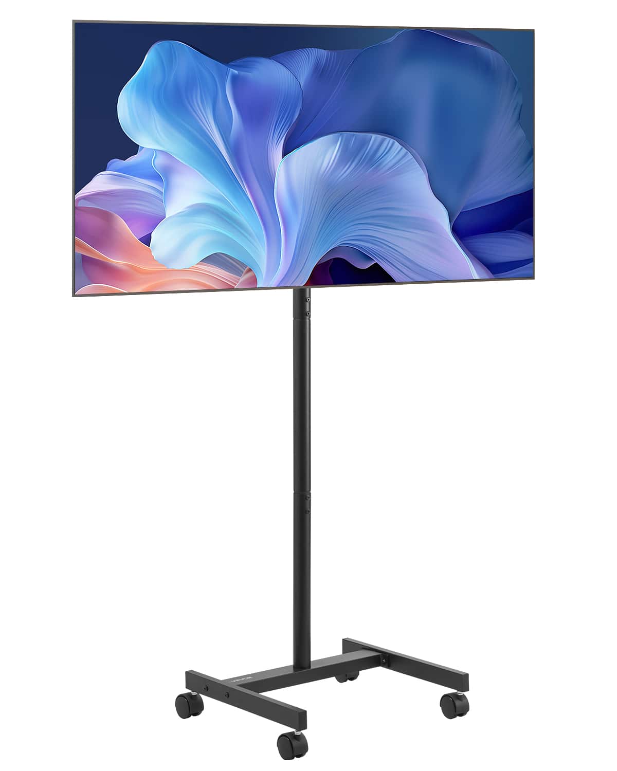 VEVOR - Rolling TV Stand, Mobile TV Cart for 17-55 Inch Screens, Portrait to Landscape, Portable TV Stand with Wheels - Black