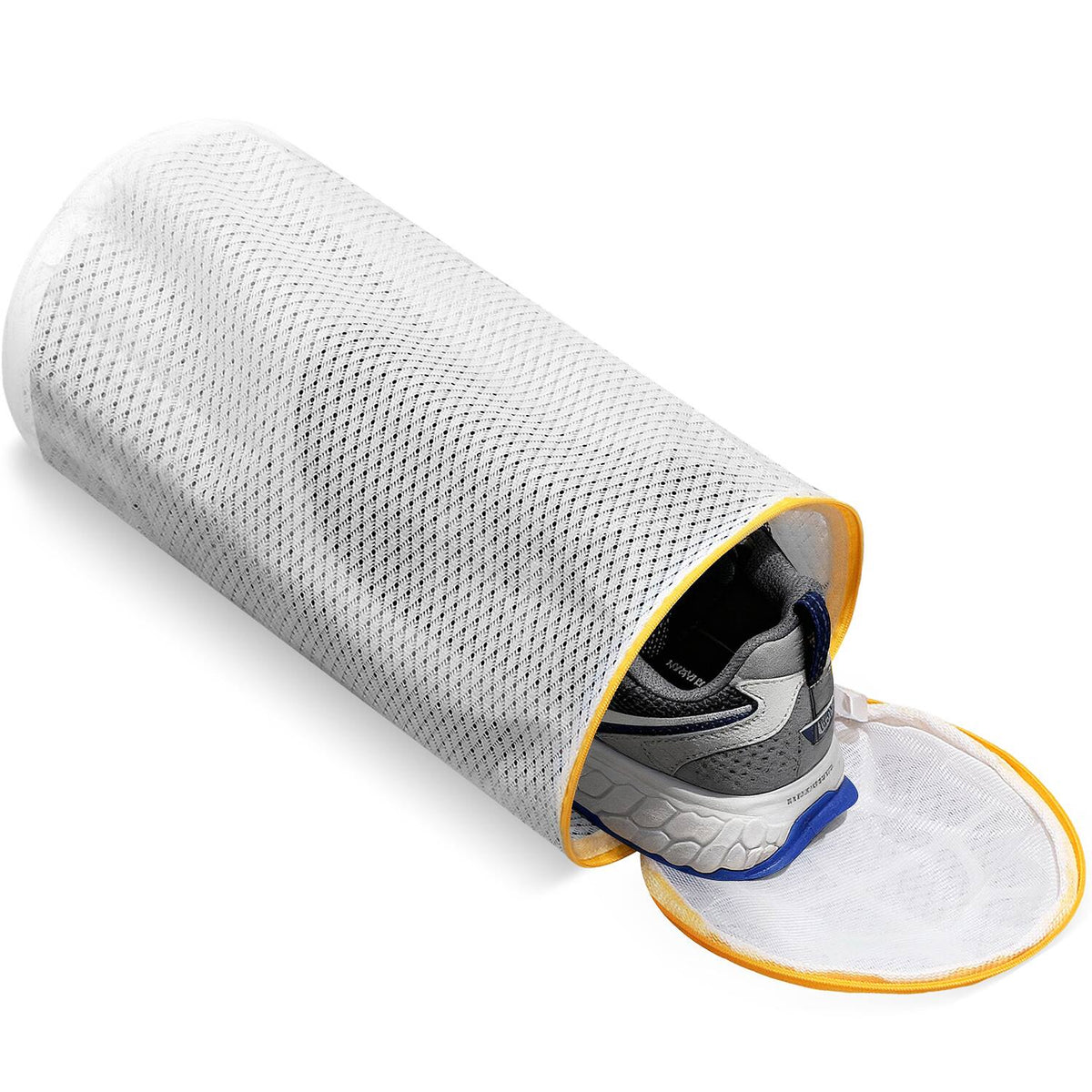 Garnen - 2 Pack Shoe Washing Bag, Reusable Sneaker Shoe Laundry Bags for Washer Dryer Machine, Durable Mesh Washing Bag - White