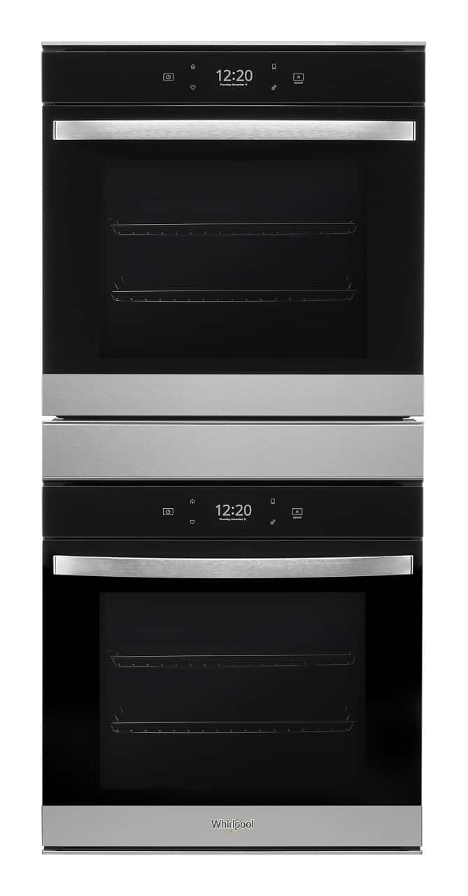 Whirlpool - 24 in. Built-In Double Electric Convection Wall Oven with WiFi - Stainless Steel