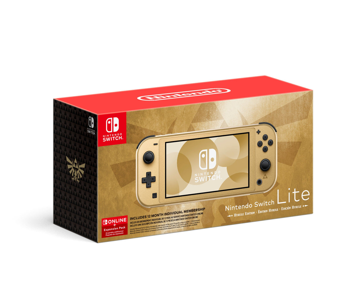 Switch Lite: Hyrule Edition with Bonus Nintendo Switch Online + Expansion Pack
