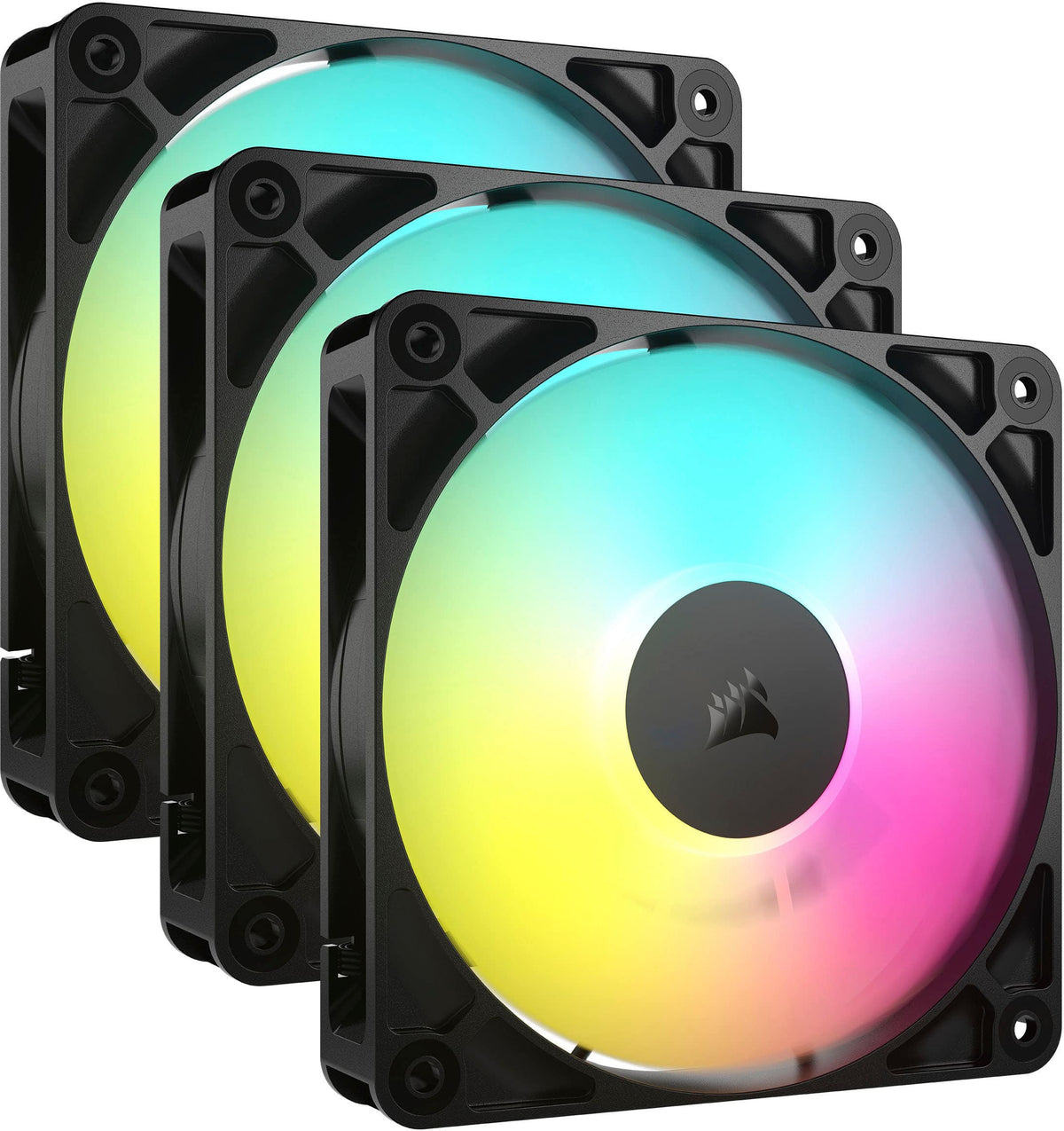 CORSAIR - RS120 ARGB 120mm PWM Case Fans (3-pack) - Black