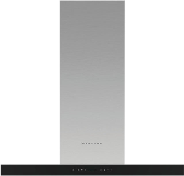 Front. Fisher & Paykel - 36 in Box Chimney Externally  Vented Range Hood - Stainless.