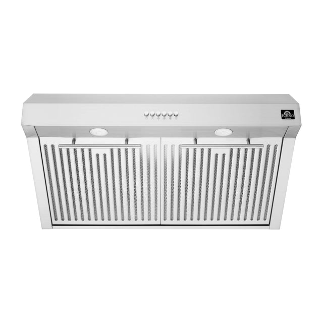 Front. Forno Appliances - Bari Espresso Collection 30" Under Cabinet Range Hood - Stainless steel.