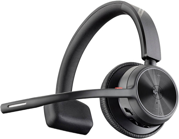 Poly - Voyager 4310 Wireless Noise Cancelling Single Ear Headset with mic - Black