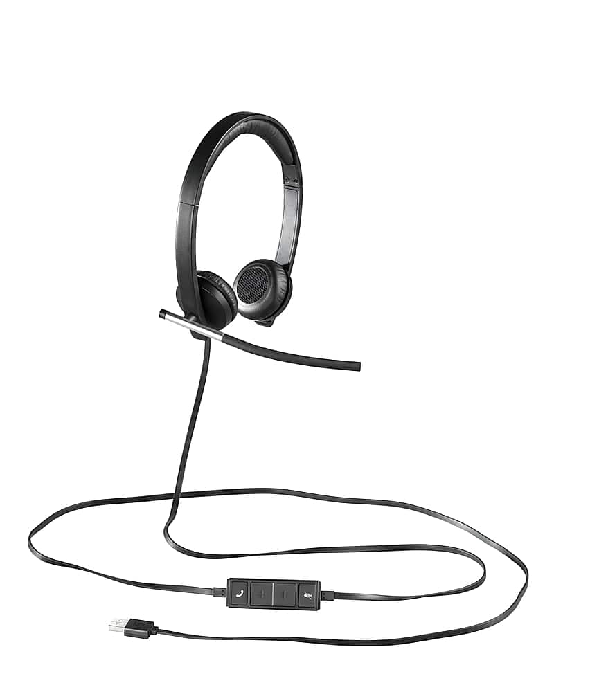 Logitech - H650e Stereo Wired On-ear Headset - Black