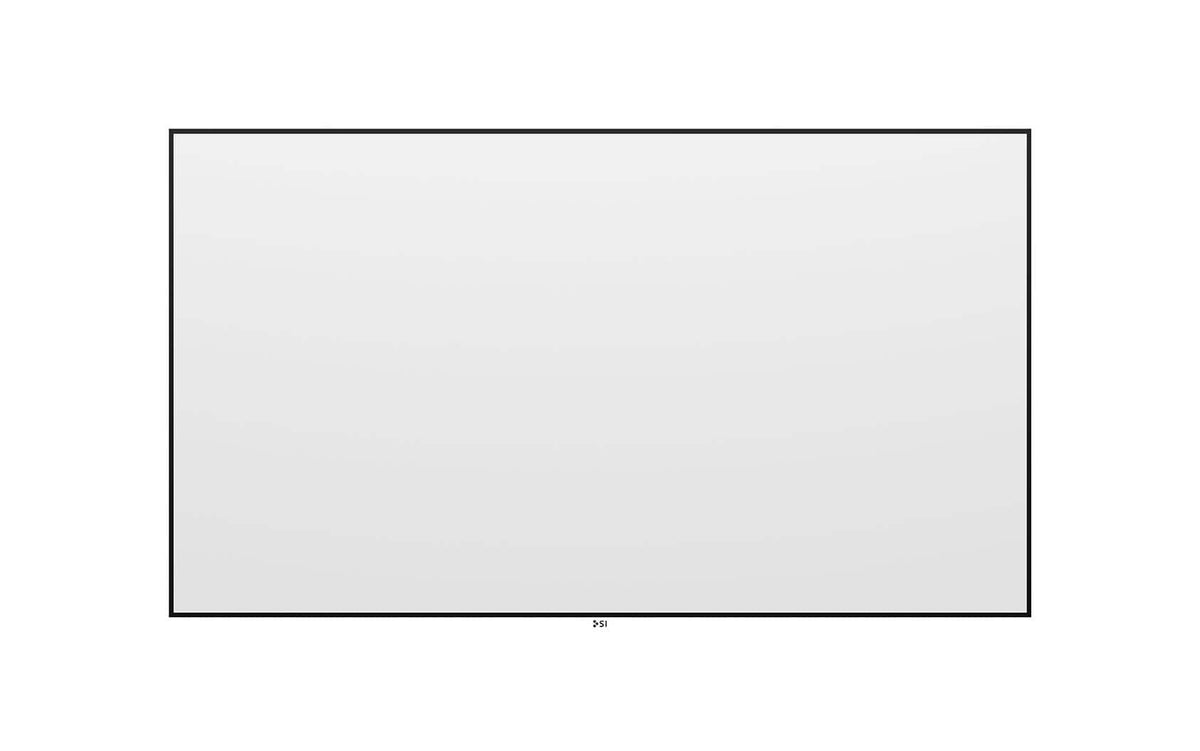 Screen Innovations - Zero Edge – 16:9 – 133” –Pure White 1.3 Gain Projector Screen - Black/White