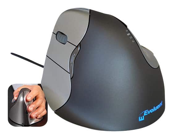 Front. Prestige - Evoluent VM4 Vertical Left-Handed Mouse - Black.