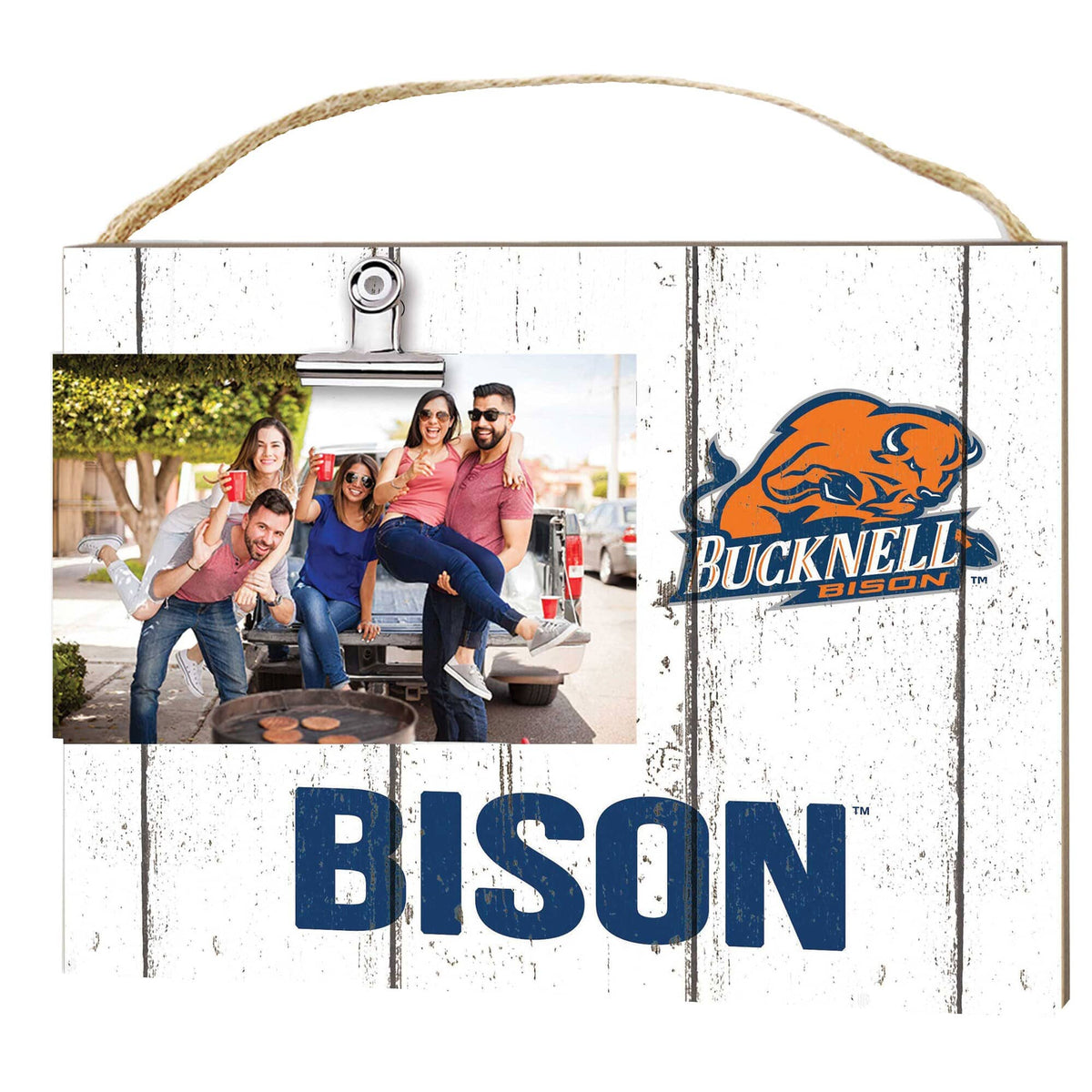 Jardine - Bucknell Bison 8" x 10" Weathered Clip It Frame - White