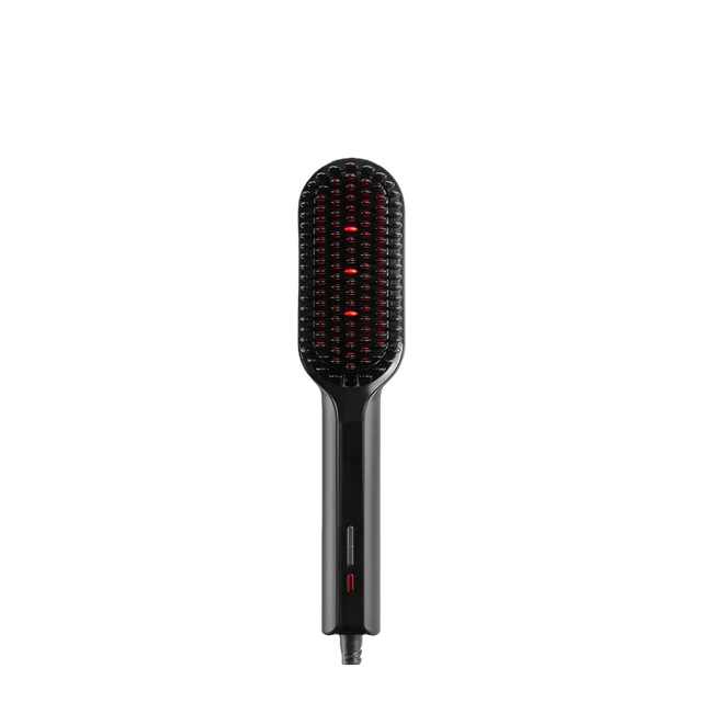 Front. TYMO - TYMO Ionic Plus Hair Straigheneing Brush - Black.