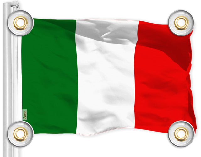 Front. G128 - Italy Flag 3 x 5 ft Printed 150D Polyester with Brass Grommets. - Assorted Colors.