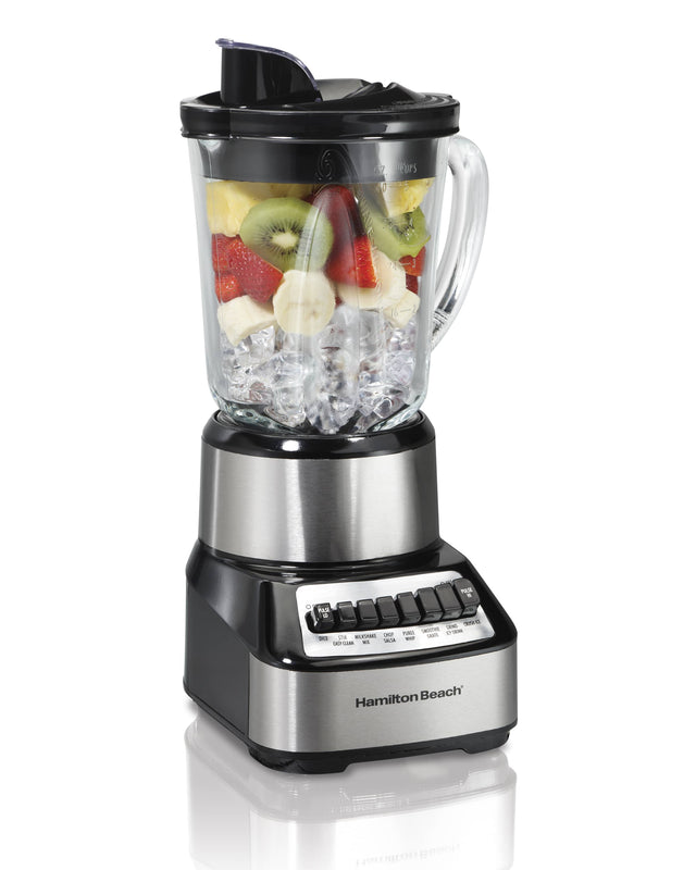 Front. Hamilton Beach - Wave Crusher Multi-Function Blender with 40 oz. Glass Jar - BLACK.