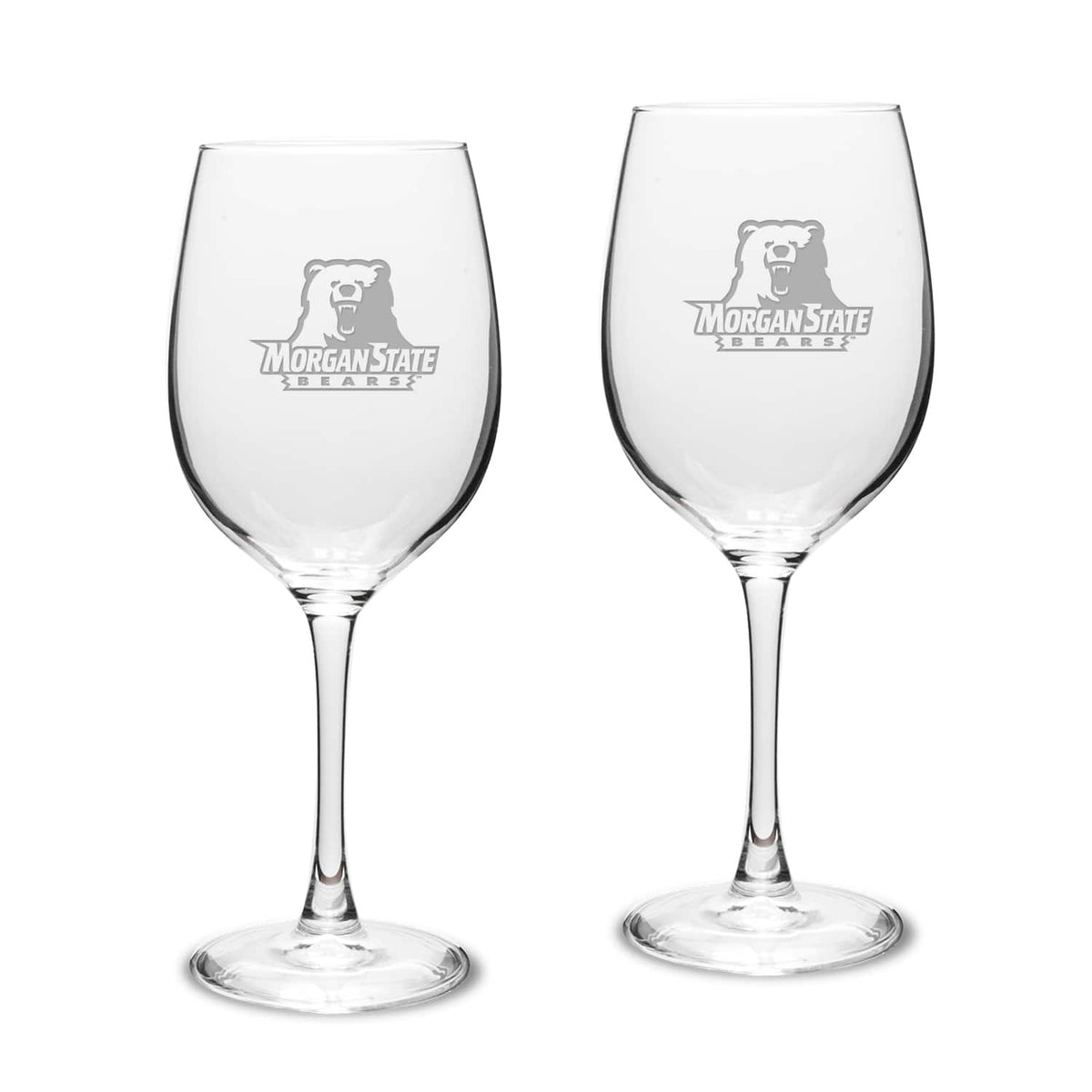 Jardine - Morgan State Bears 16oz. 2-Piece Traditional White Wine Glass Set - Multicolor
