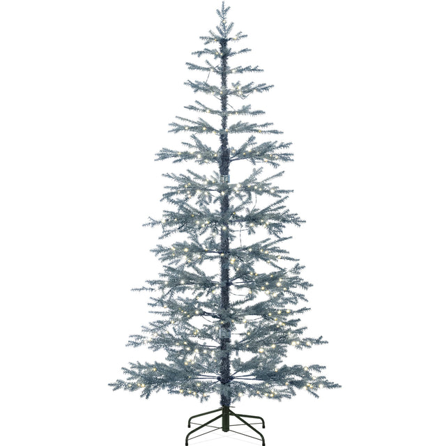 Front. Best Choice Products - Pre-Lit Sparse Christmas Tree w/ 2-in-1 LED Lights, Cordless Connection - Blue Spruce.