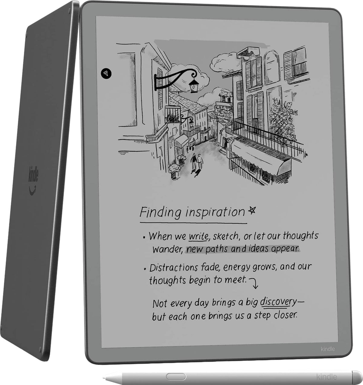 Amazon - Kindle Scribe without Front Light 16GB (newest model), 11” paper-like display, Thinner, lighter, faster - 2025 - Graphite