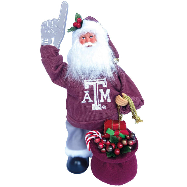 Front. Santa's Workshop - Texas A&M Aggies 12" Animated Musical Santa - Red.